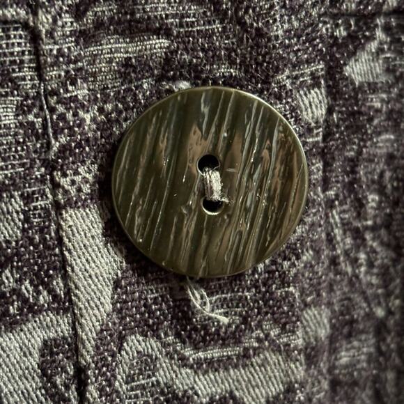 VTG CMC COLOR ME COTTON Black Tapestry Brocade Coat OR Dress SZ S - Picture 3 of 10